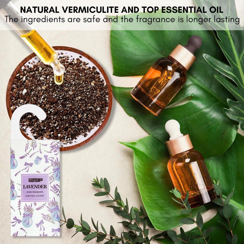 MYARO 12 Packs Lavender Hanging Closet Air Freshener Long Lasting Drawer Deodorizer Smell Good Potpourri Scented Sachet for Home House - Image 5